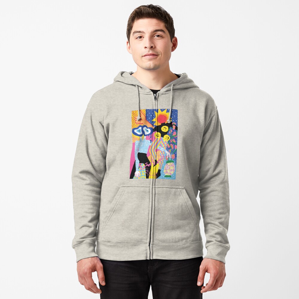 Aperçu de l'œuvre Veste zippée à capuche créée et vendue par mintcult.