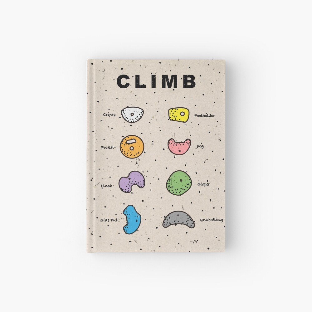 "Rock climbing art" Hardcover Journal by joanna198855 Redbubble
