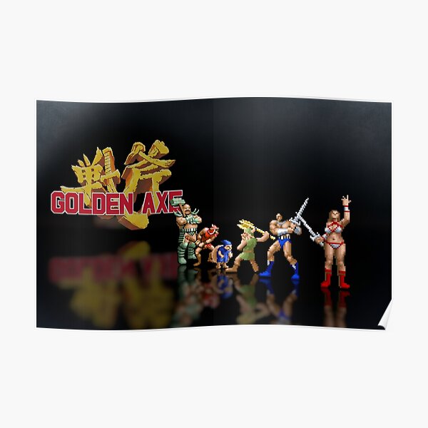 Golden Axe retro pixel art Poster