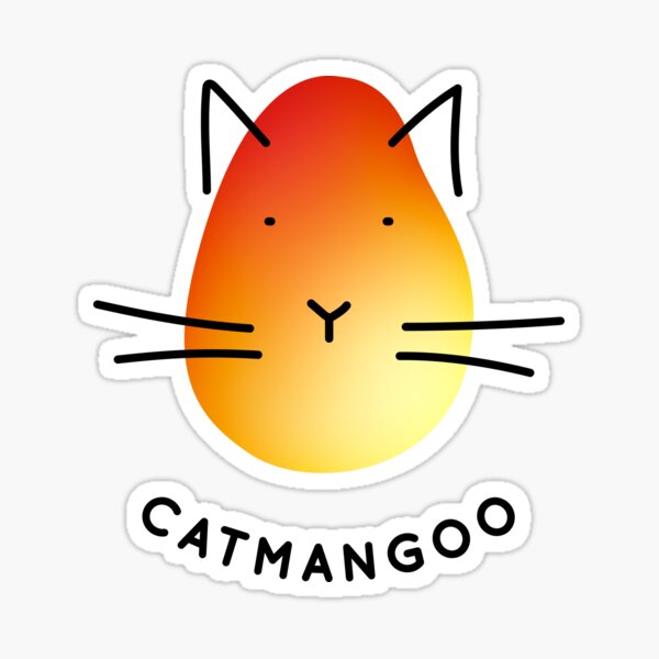 "Catmangoo funny graphic illustration mango cat" Sticker by enime