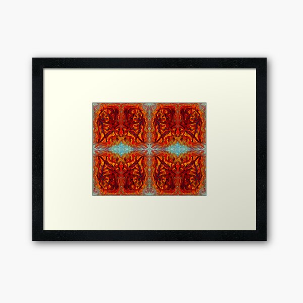 sumar - digital pattern of oil pastel abstract Framed Art Print
