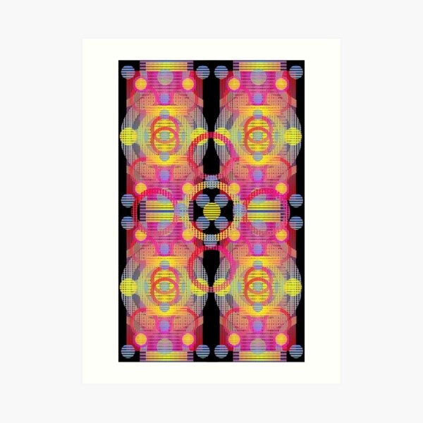 Colored patterns Art Print