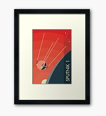 Sputnik 1 Gerahmtes Wandbild