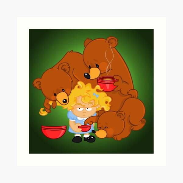 Goldilocks and the Three Bears Art Print