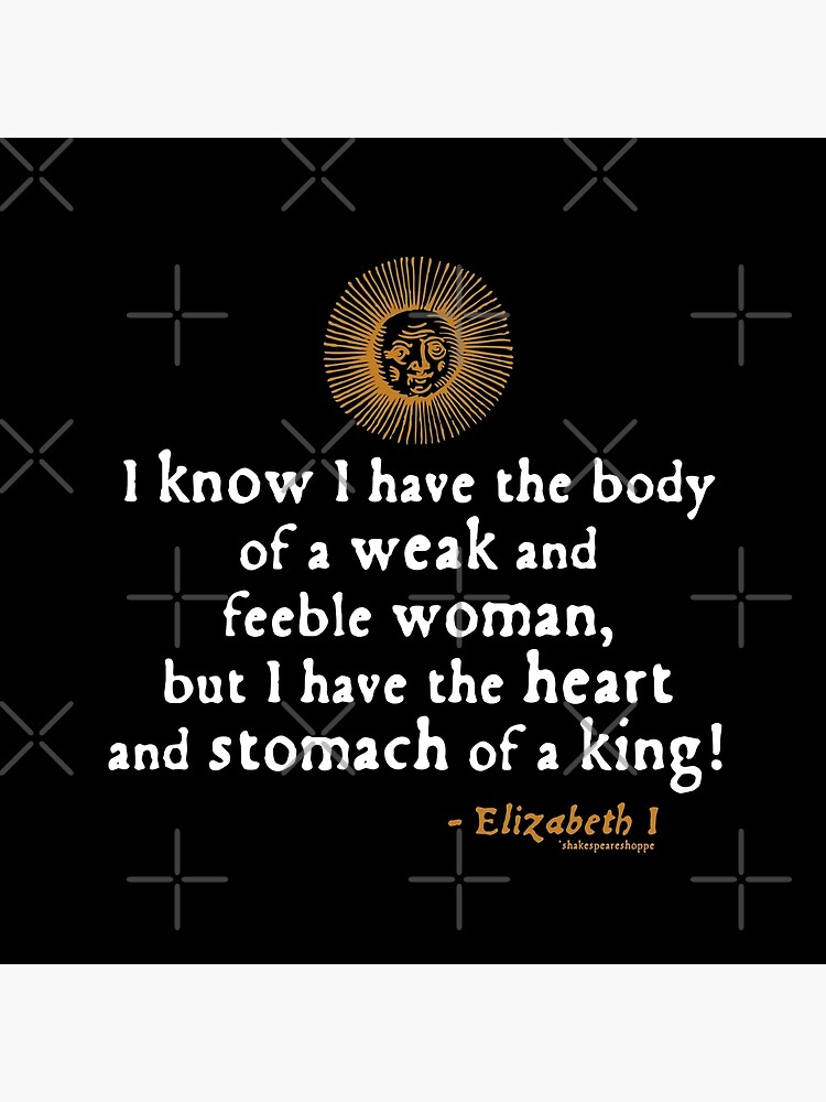 Thumbnail 2 of 2, Tote Bag, Elizabeth I King Woodcut Quote designed and sold by Styled Vintage.