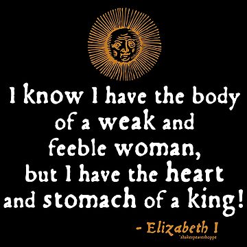 Artwork thumbnail, Elizabeth I King Woodcut Quote  by incognitagal