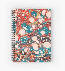 Psychedelic Marbled Paper Splash Blob Pepe Psyche Spiral Notebook