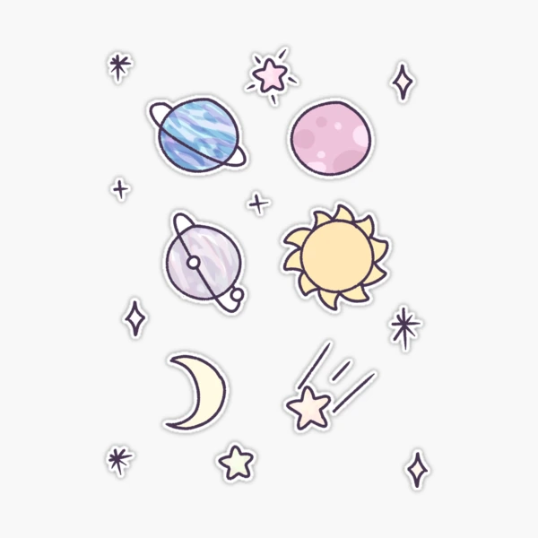 Pastel Space Aesthetic Sticker Pack Art Board Print for Sale by  MaPetiteFleur