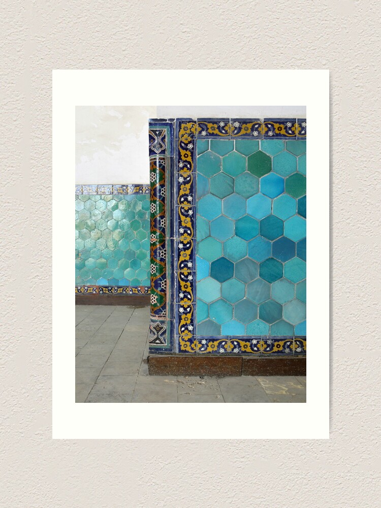 Alternate view of Bukhara Blue (1) Art Print