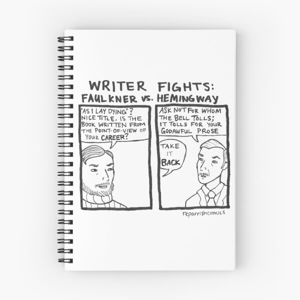 Item preview, Writer Fights - Faulkner vs Hemingway designed and sold by reparrish.