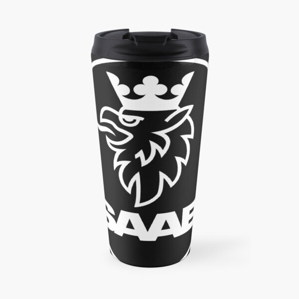 Saab Logo Styles - Raw Travel Mug
