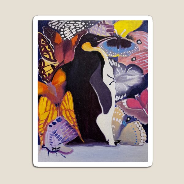 Penguins and Butterflies Magnet