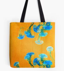 Crazy Yellow Burning Jellyfish Tote Bag