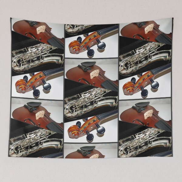 Artikelvorschau, Violin and Saxophone Collage entworfen und verkauft von BlueMoonRose.