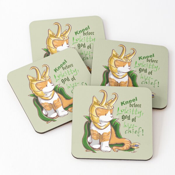 Item preview, Kneel Before Lokitty! (chibi version) designed and sold by ElephantShoe.