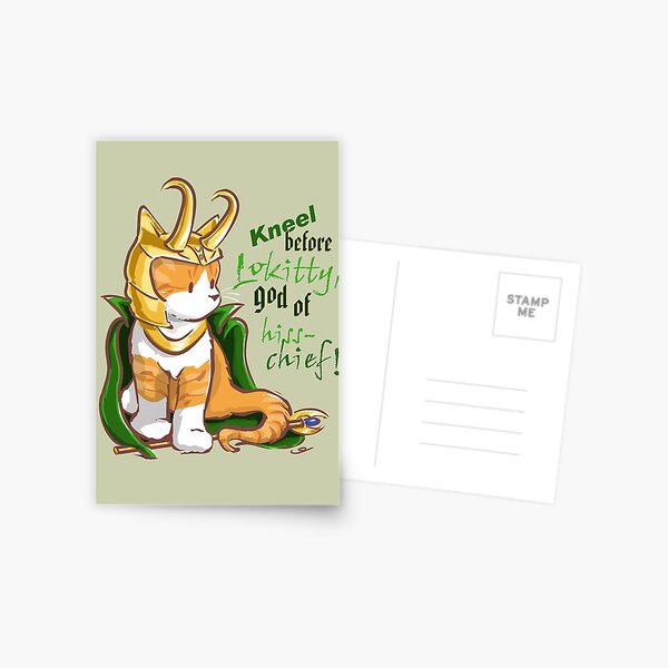 Kneel Before Lokitty! (chibi version) Postcard