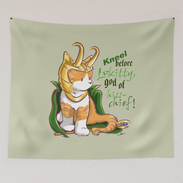 Item preview, Kneel Before Lokitty! (chibi version) designed and sold by ElephantShoe.