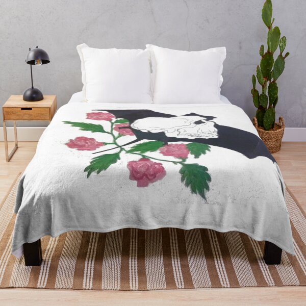 Artikelvorschau, Schädel, Fledermaus n Blumen entworfen und verkauft von BellsPainting.