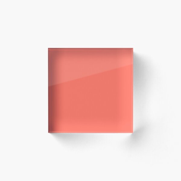 Living Coral 16-1546 TCX | Pantone Color of the Year 2019 | Pantone | Color Trends | New York and London | Solid Color | Fashion Colors | Acrylic Block