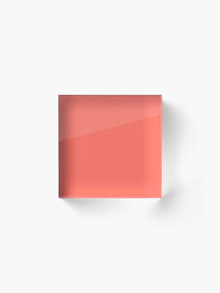 Alternate view of Living Coral 16-1546 TCX | Pantone Color of the Year 2019 | Pantone | Color Trends | New York and London | Solid Color | Fashion Colors | Acrylic Block