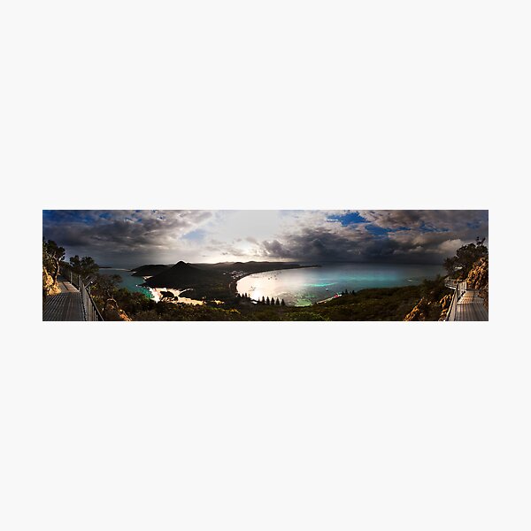 Panoramic of Tommaree Headland in Port Stephens Photographic Print