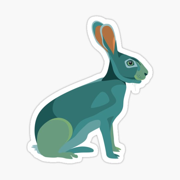 Lièvre vert Sticker
