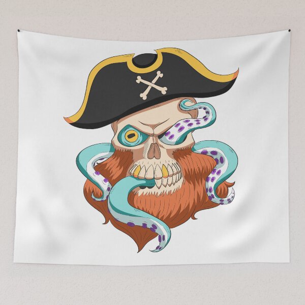 Item preview, Pirate Captain Skull With Tentacles designed and sold by lizious.