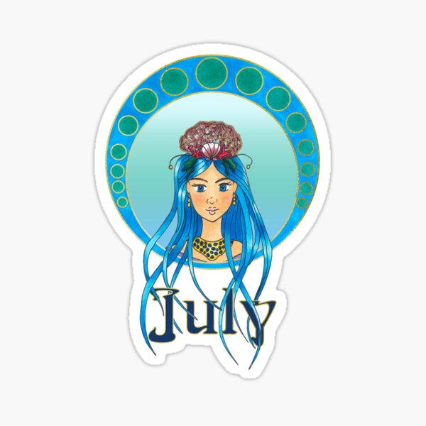 Lady July Sticker