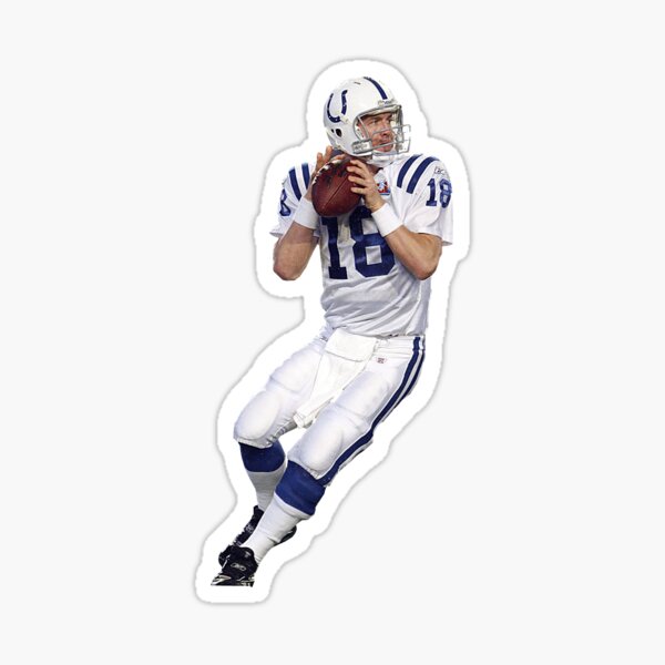 Peyton Manning #18 Ready To Pass Sticker for Sale by GoWinder