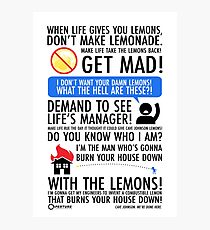 Lámina fotográfica Cuando la vida te da limones