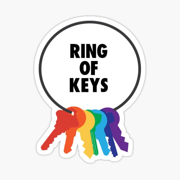 "Fun Home Ring of Keys" Sticker for Sale by broadwayisland Redbubble