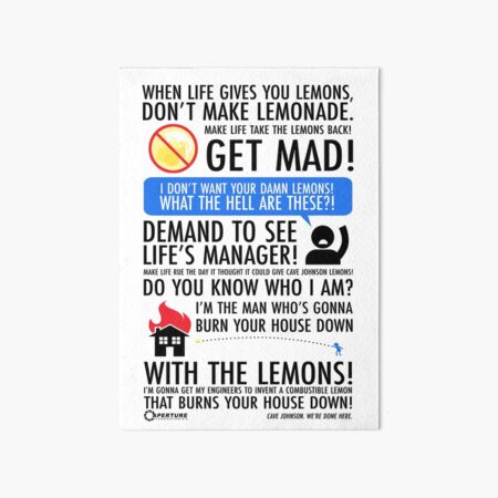 When Life Gives You Lemons Art Board Print