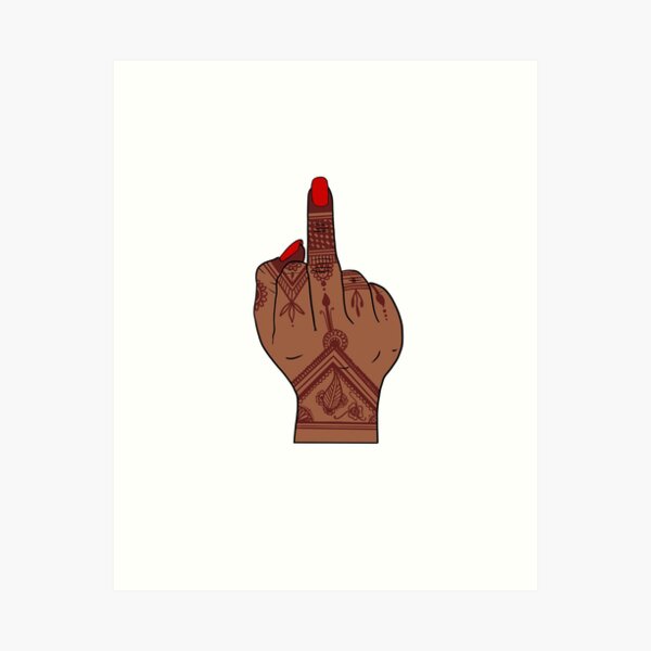 Item preview, Mehendi Middle Finger - Caramel designed and sold by prachij.