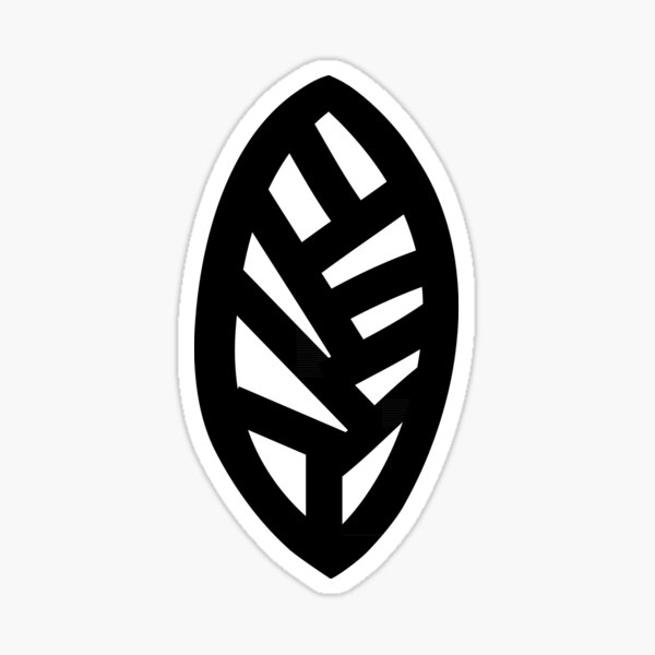 Simple leaf design Sticker