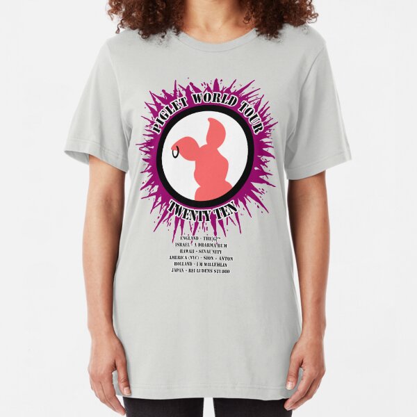 piglet 2010 world tour Slim Fit T-Shirt