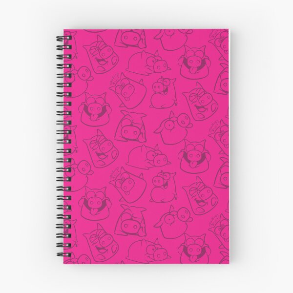 Item preview, Funny Pig Cartoon Expressions Pattern (Vibrant Pink) designed and sold by Kokonuzz.