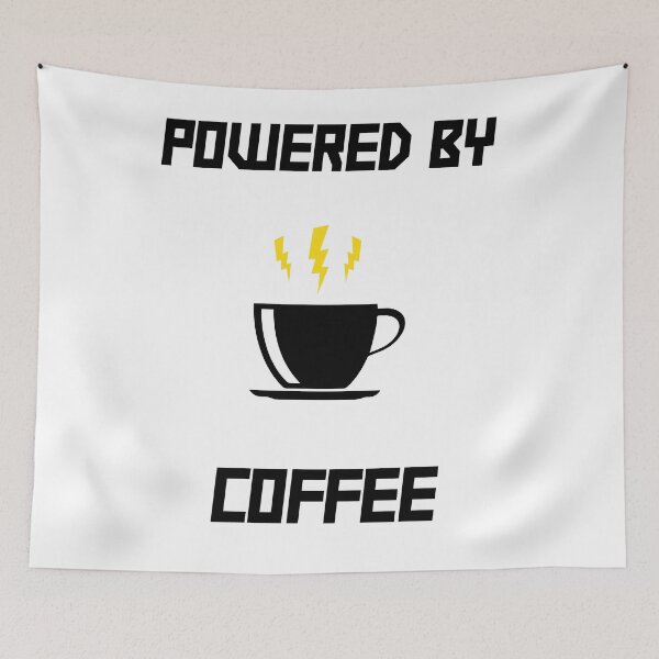 Item preview, Powered By Coffee - Caffeine Addiction Coffee Lover designed and sold by alltheprints.