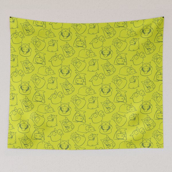 Item preview, Funny Pig Cartoon Expressions Pattern (Lime Green) designed and sold by Kokonuzz.