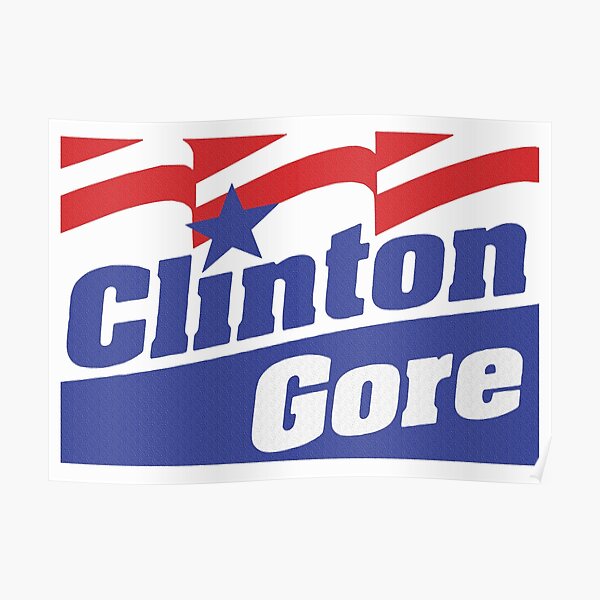 Clinton/Gore 1992 Campaign Logo Poster