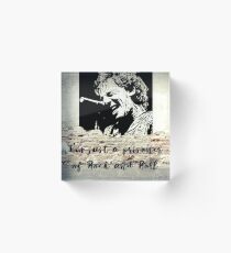 Banksy, Springsteen Tribute. Just A Prisoner Of Rock and Roll. WallsOfFameAust Acrylic Block