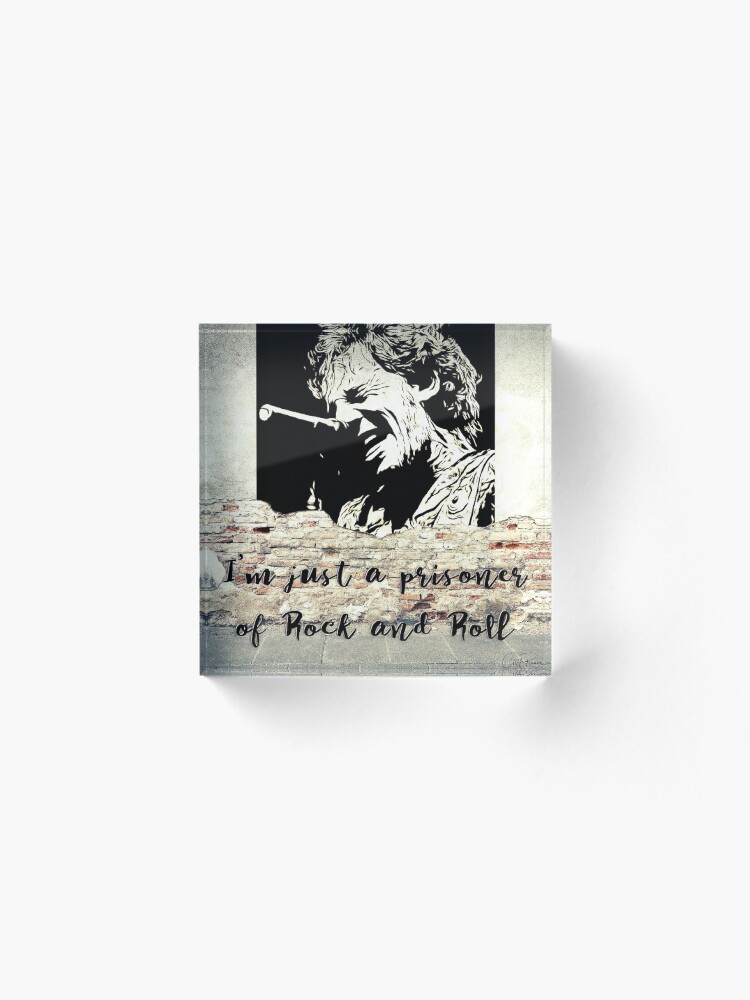 Alternate view of Banksy, Springsteen Tribute. Just A Prisoner Of Rock and Roll. WallsOfFameAust Acrylic Block