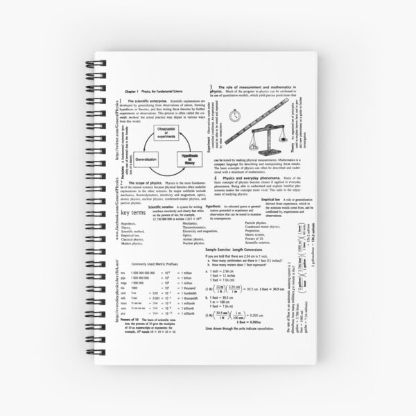 General #Physics. Chapter 1. Physics, the Fundamental #Science #GeneralPhysics #FundamentalScience  Spiral Notebook
