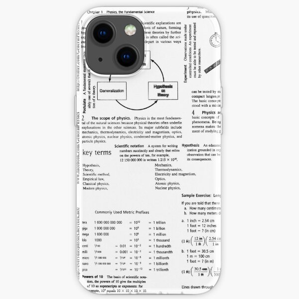 General #Physics. Chapter 1. Physics, the Fundamental #Science #GeneralPhysics #FundamentalScience iPhone Soft Case
