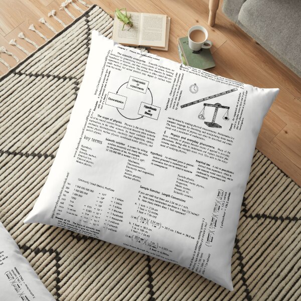General #Physics. Chapter 1. Physics, the Fundamental #Science #GeneralPhysics #FundamentalScience  Floor Pillow
