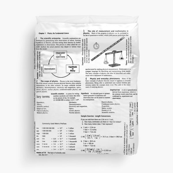 General #Physics. Chapter 1. Physics, the Fundamental #Science #GeneralPhysics #FundamentalScience  Duvet Cover