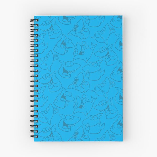 Item preview, Fun Shark Cartoon Expressions Pattern (Blue) designed and sold by Kokonuzz.