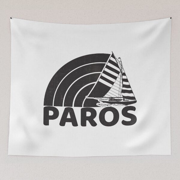 Item preview, Paros Black Retro Sailing Vacation Design designed and sold by dk80.