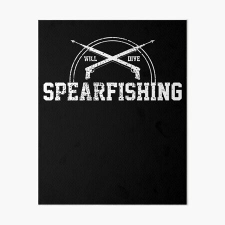 Spearfishing Diver Spear' Poster, picture, metal print, paint by Phil