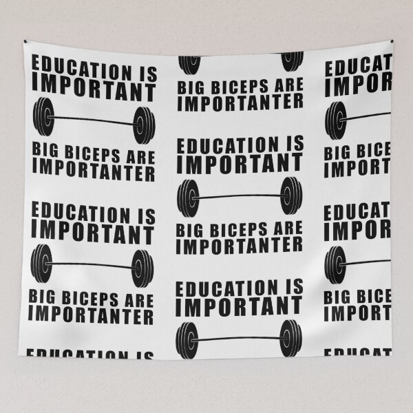 Item preview, EDUCATION IS IMPORTANT! BIG BICEPS ARE IMPORTANTER designed and sold by JamesandLuis.