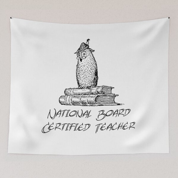 Item preview, National Board Certified Teacher Black Owl Design designed and sold by engineram.